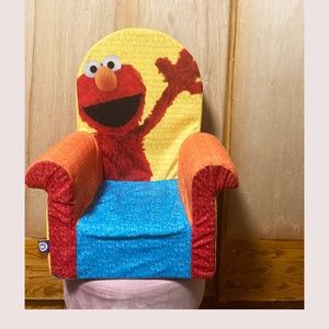 Marshmallow Furniture Foam Toddler High Back Chair Kid's Seating, Elmo